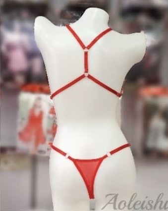 Sajiero Temple Flowers Embroidery Bikini sexy red strap color non padded br a price in pakistan