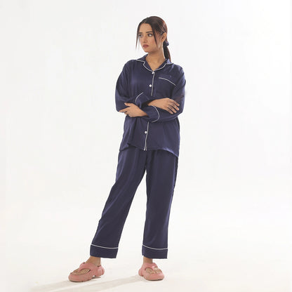 Sajiero Silk Pajama Suit - Pearl