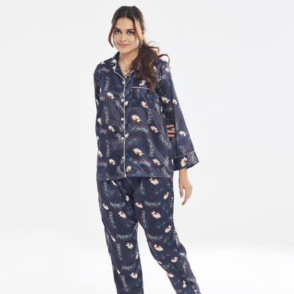 Sajiero Silk Pajama Suit Bloom Haven