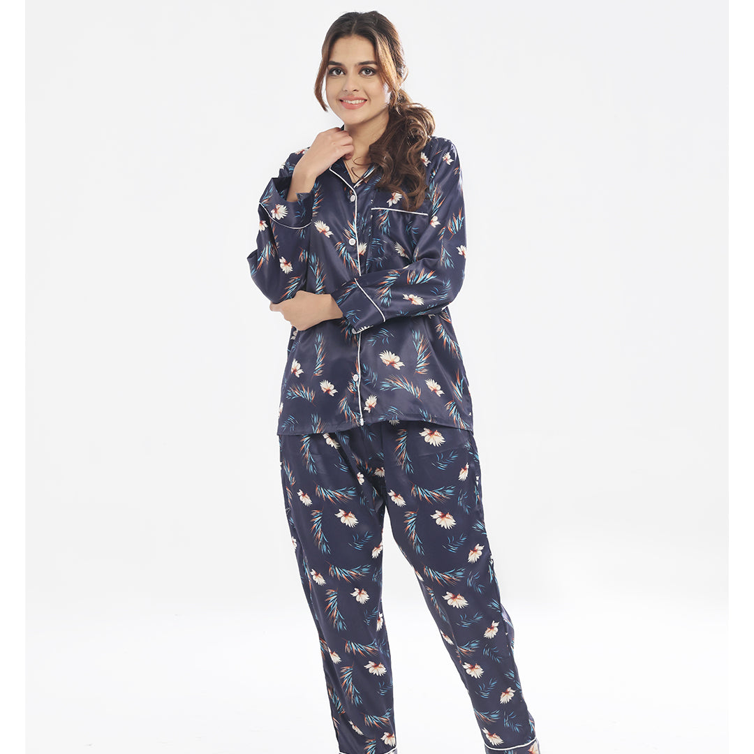 Sajiero Silk Pajama Suit Bloom Haven