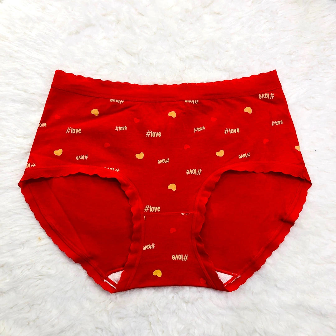 Sajiero Love Print Soft Cotton Panty