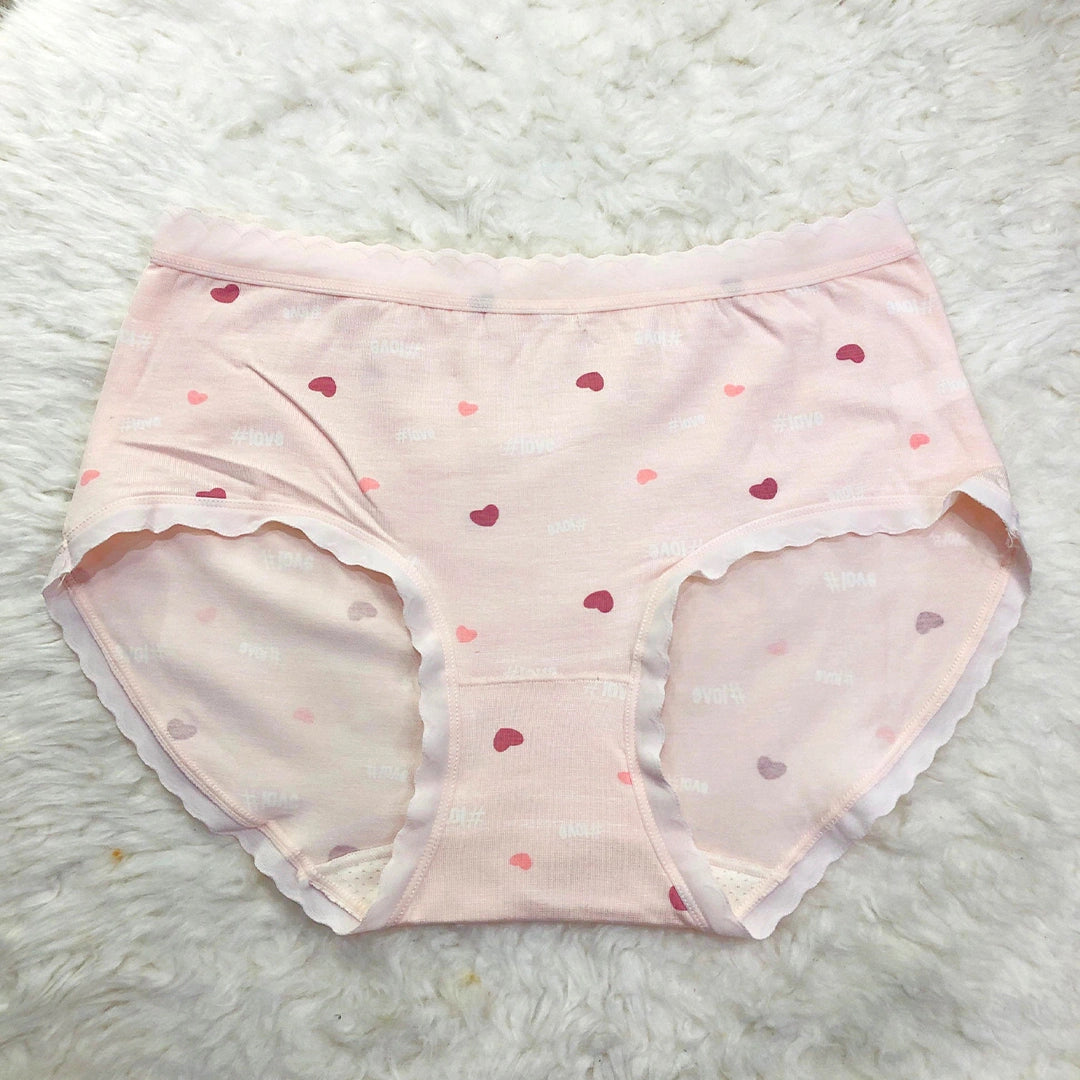 Sajiero Love Print Soft Cotton Panty