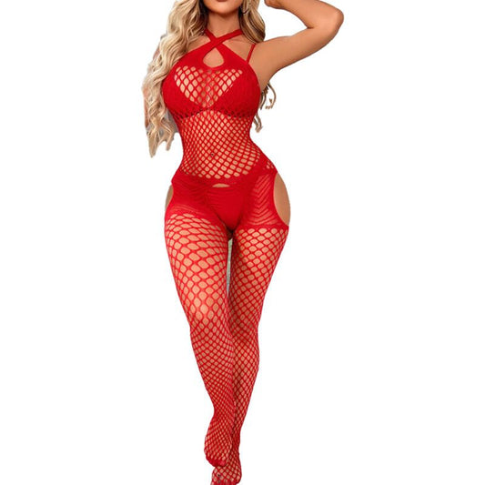 Sajiero Red EX Full Body Sexy Transparent Stocking