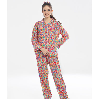 Sajiero Linen Pajama Suit - Chic Bloom