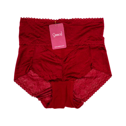 Sajiero Brief Style Plus Size Net Panty red color best quality panties online shopping in pakistan