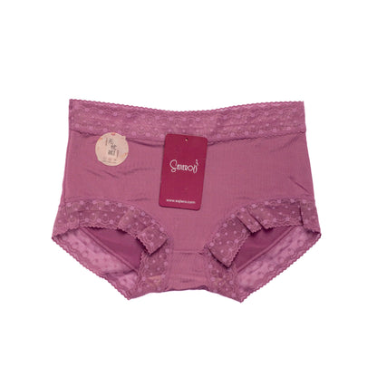 Sajiero TCC Embroidery Net Brief purple  color Cotton Panty premium quality panty for women and ladies price in pakistan online