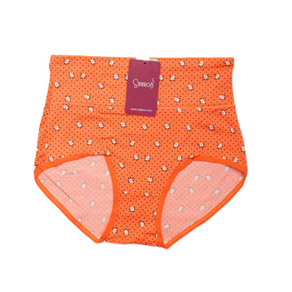 Sajiero Daisy Printed Brief Cotton Panty orange women and ladies underwear price in Pakistan online