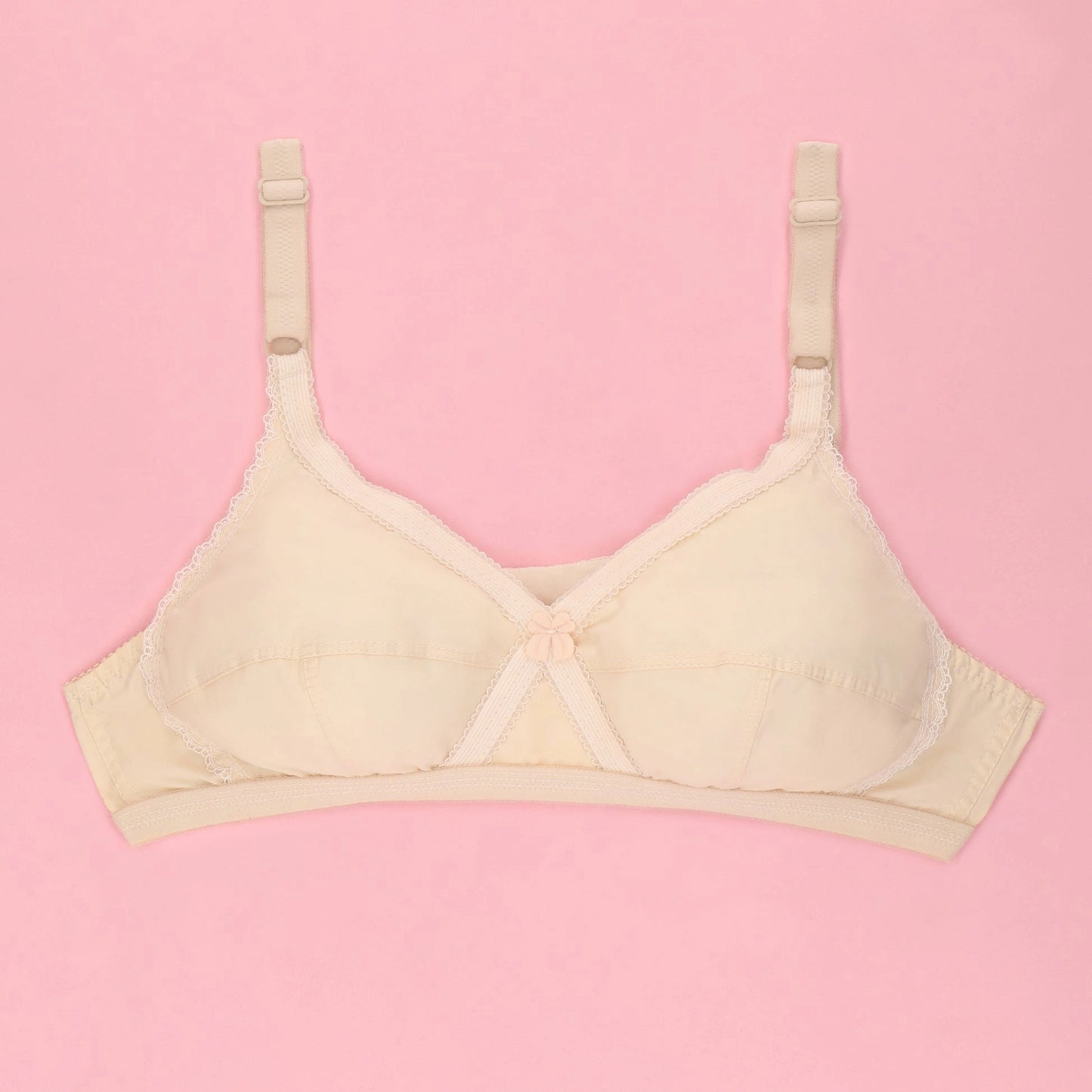 Sajiero Cross Plain Casual Non Padded Wireless Bra