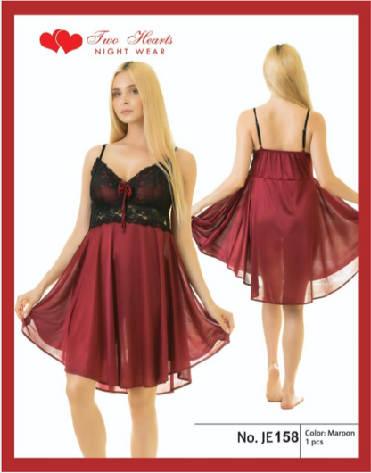 Sajiero Empire 1 Piece Ceder Strap Short Nightie hot short nightie for women price in pakistan 