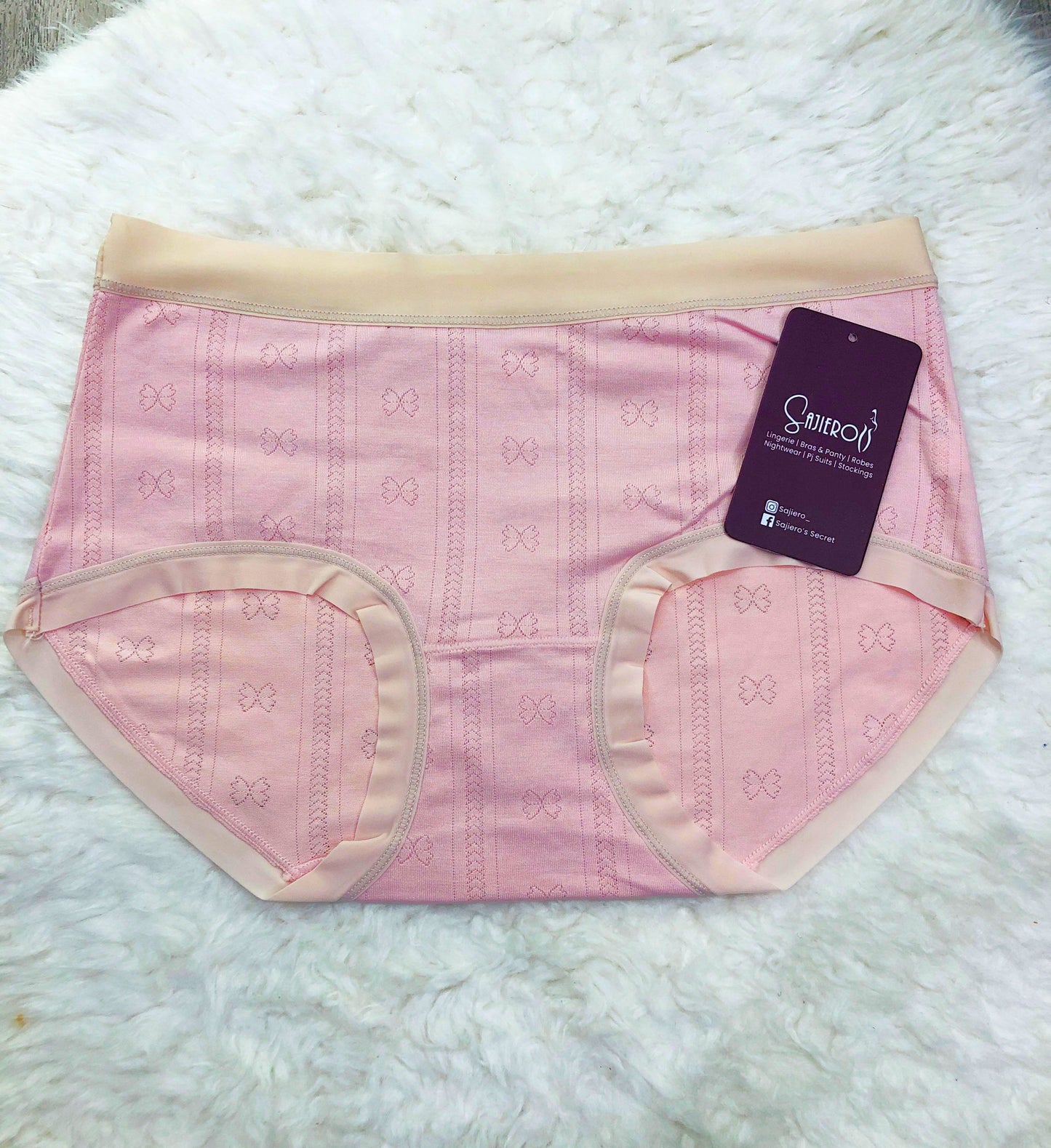 Sajiero Butterfly Pattern Brief Cotton Panty premium quality covered panties for ladies price in pakistan online