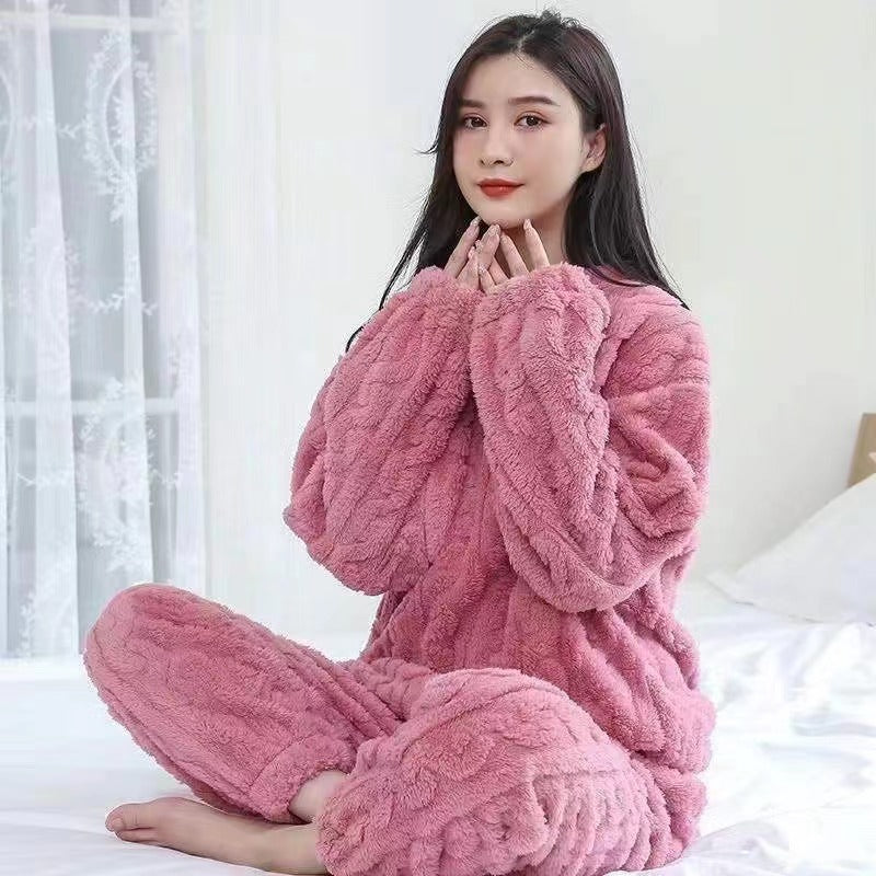 Sajiero Cloudy Comfort Fleece Pajama Suit