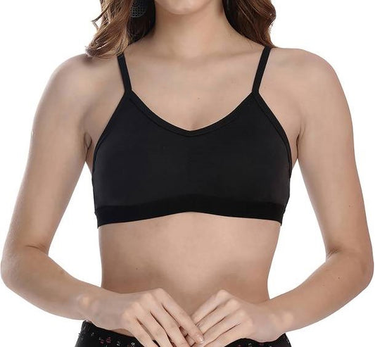 Sajiero Cotton Non Padded Wireless Cami Teenage bra